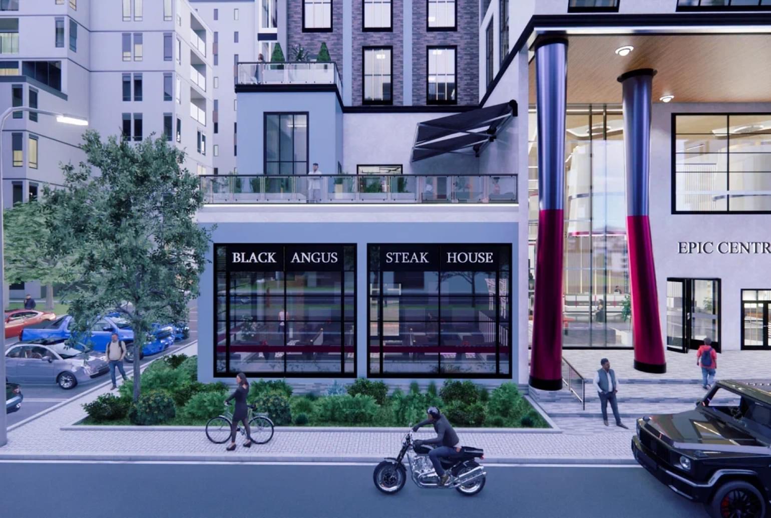 Проект стейк хауса “BLACK ANGUS” в стиле BUSINESS HI-TECH